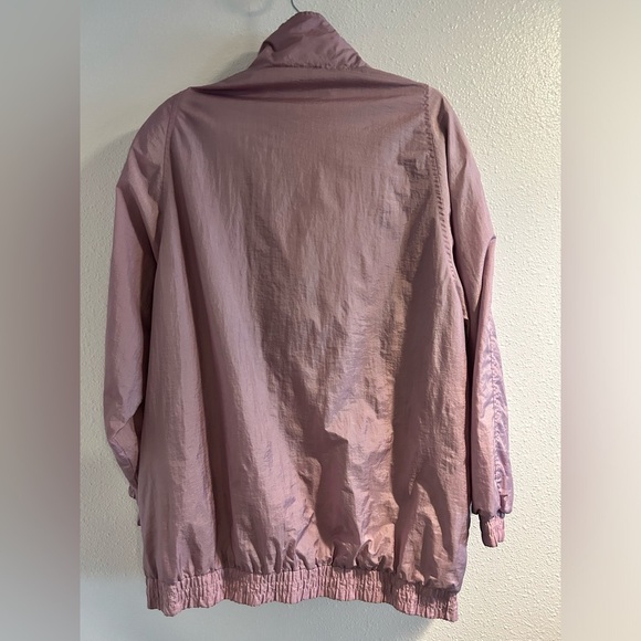 Neyelle Pink Utility Jacket with Collared Neckline and Button-Up Front Size XL - Picture 3 of 4